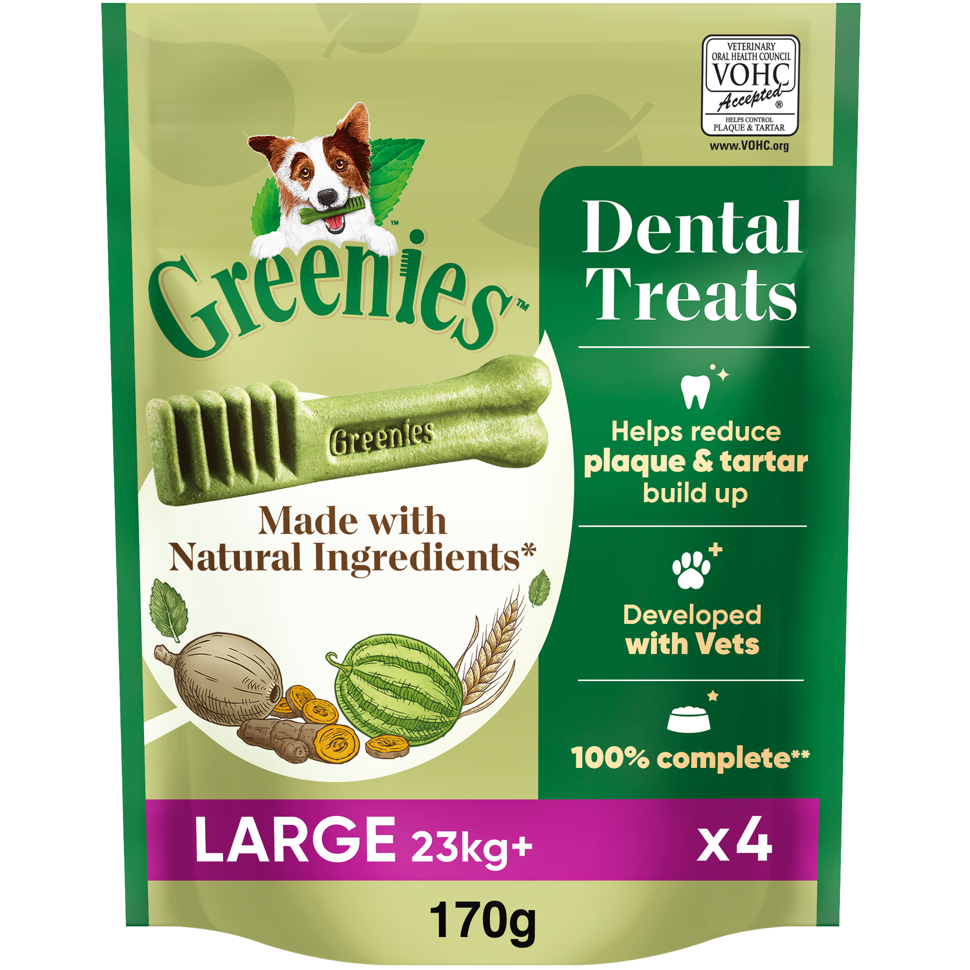 GREENIES™ Original Adult Large Dog Treats 4 x Dental Chews 170g